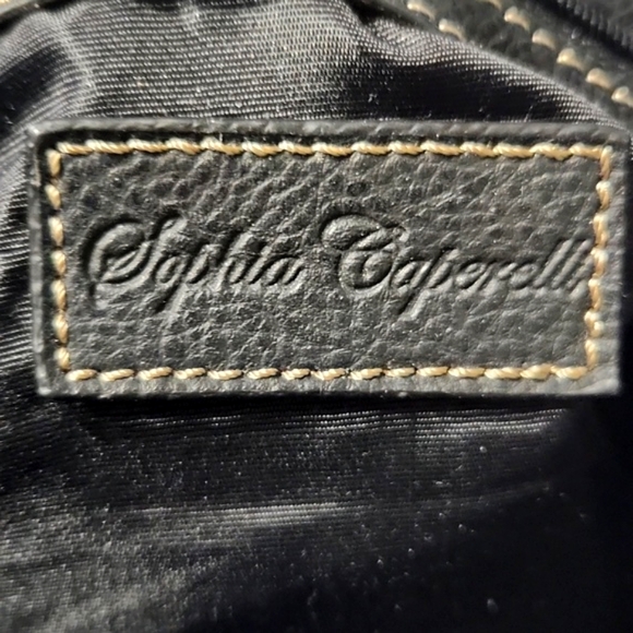 Sophia Caperelli Signature Fabric Leather Trim Shoulder Bag - Picture 12 of 16